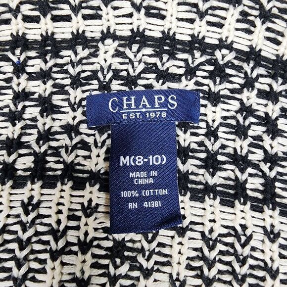 Ralph Lauren Chaps Women Sweaters, Aztec Print Knit Shrug With Pom Pom Tie, Sz M - Picture 2 of 7